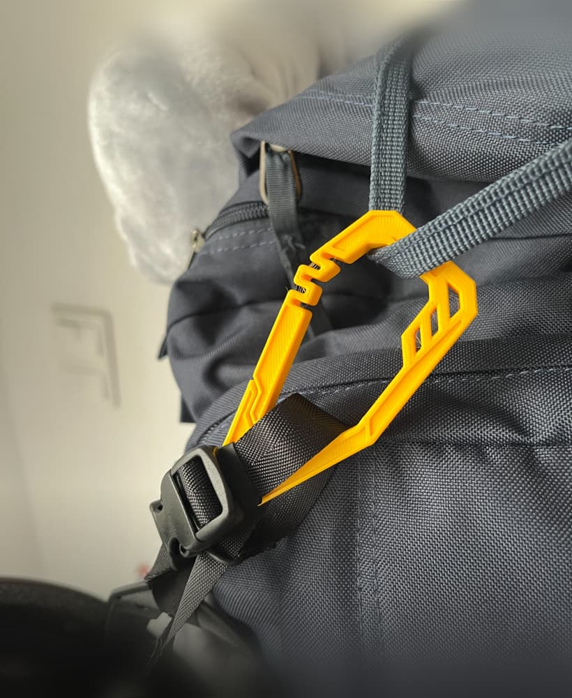 Print in Place Snap Hook 3d model