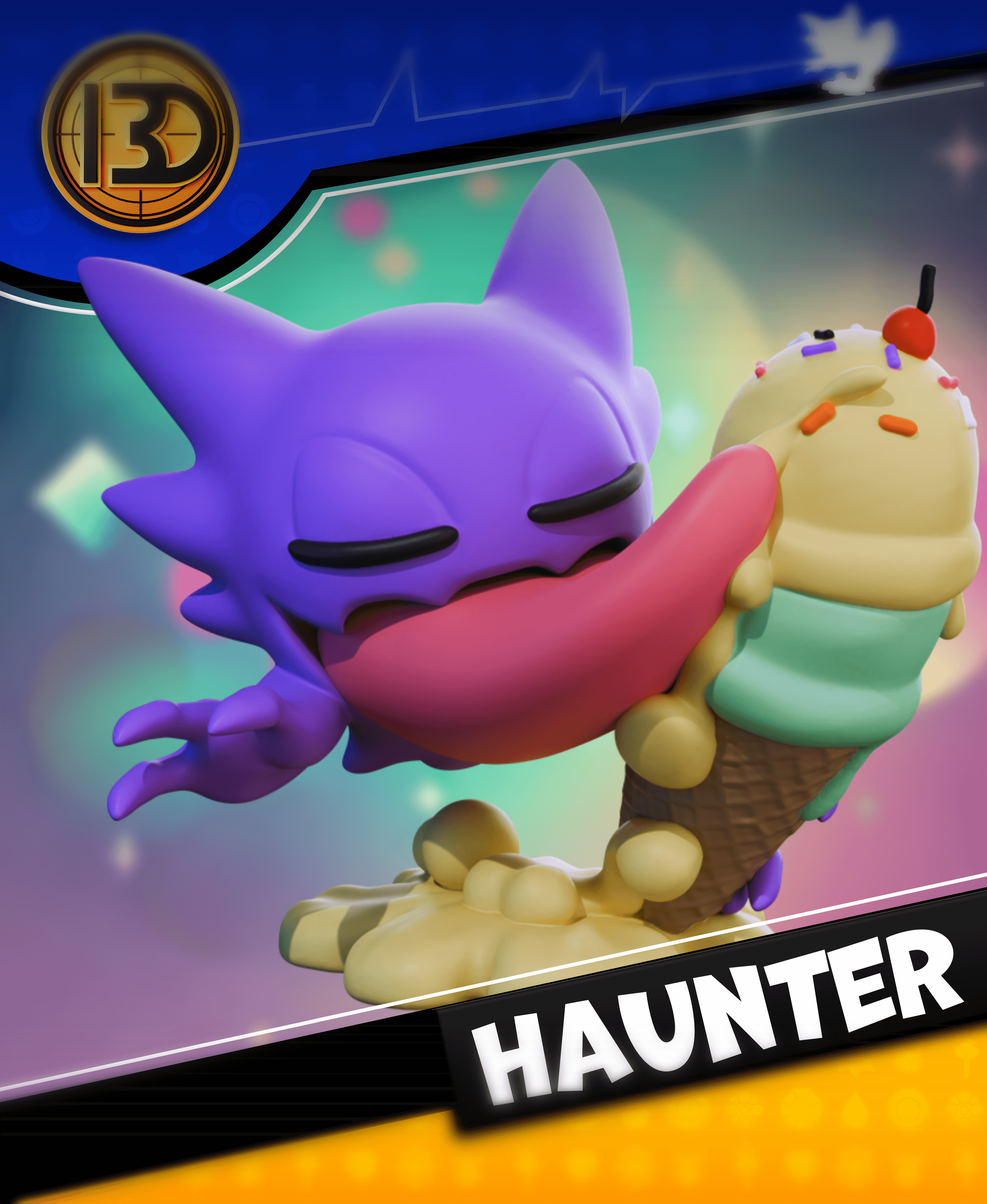 Haunter Eating Ice Cream 3d model