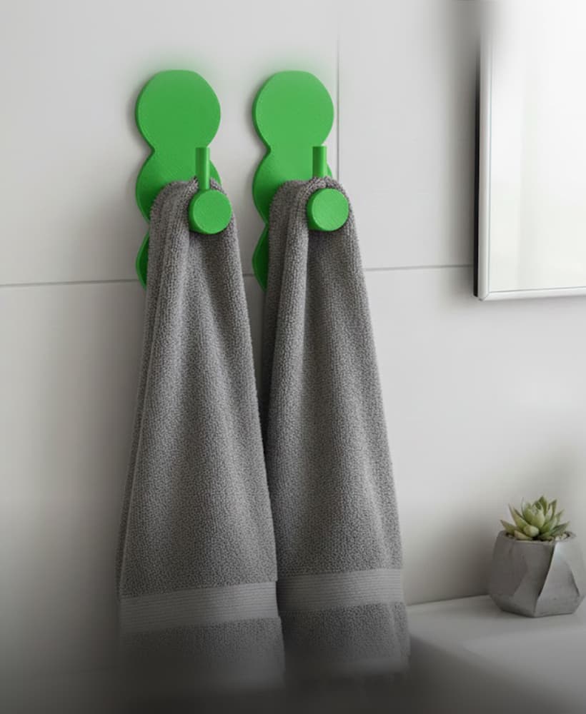 Multi-Purpose Wall Hook – Bathroom, Kitchen & Door Back Hangers – 3D Printable STL Files 3d model
