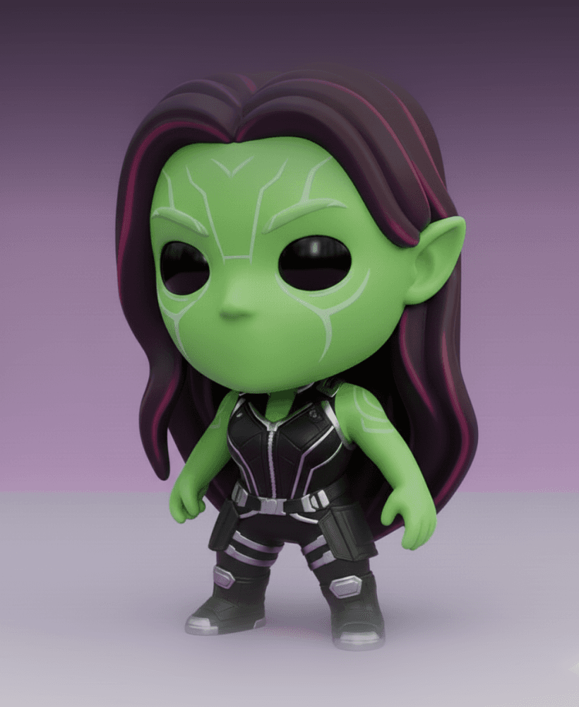 GAMORA KAWAII CHIBI – COLLECTIBLE 3D FIGURE 3d model