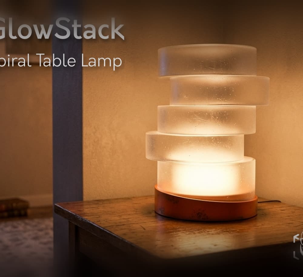 GlowStack – Spiral Table Lamp 3d model