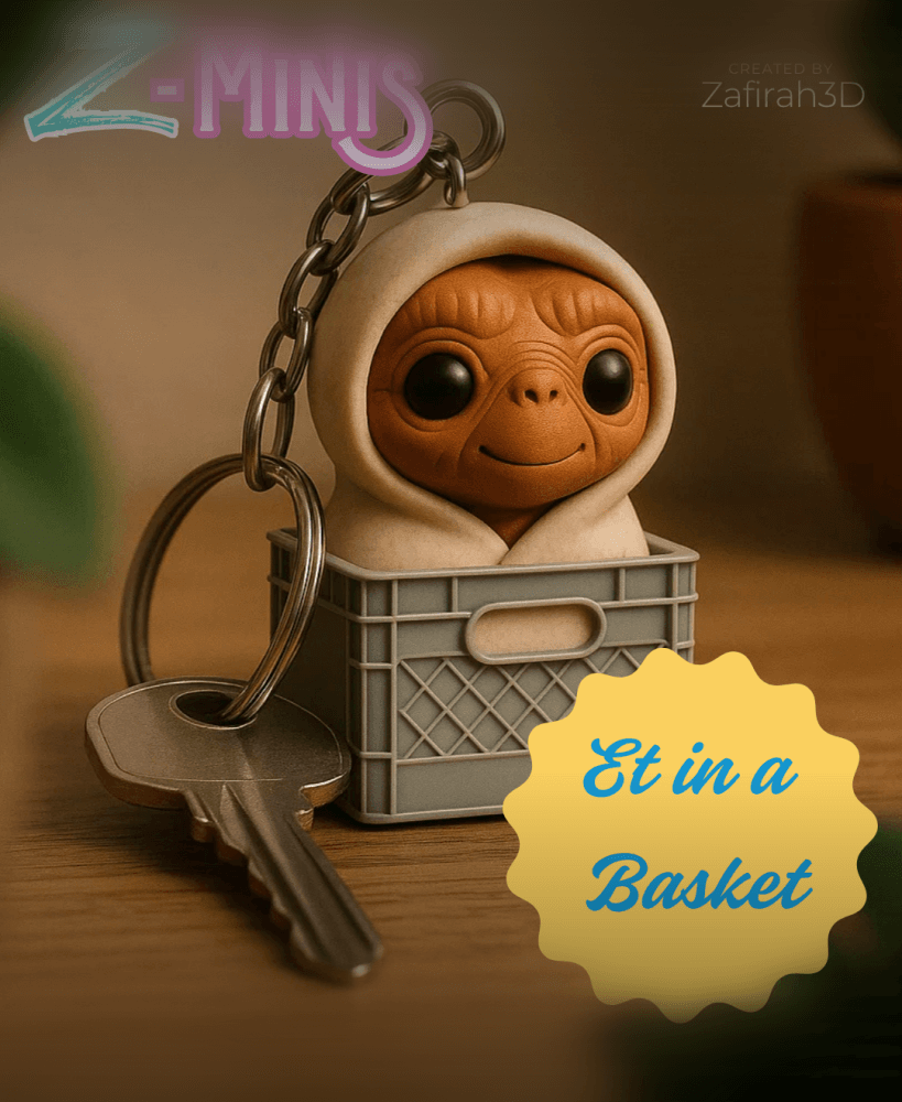 ET BASKET KEYCHAIN 3d model