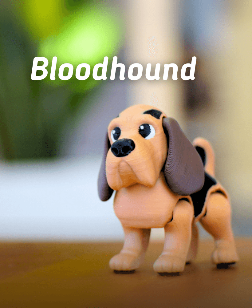 Bloodhound - Articulated fidget Dog 3d model