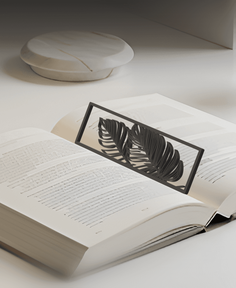 Leaf Bookmark, Gift Bookmark 3d model