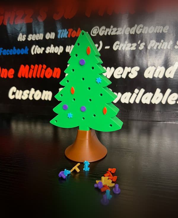 Customizable Table Top Christmas Tree 3d model