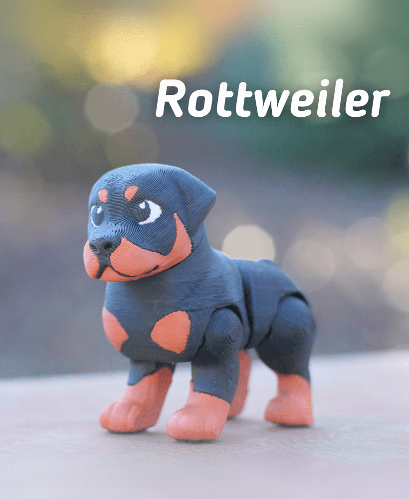 Rottweiler - Articulated Ludo Dog 3d model
