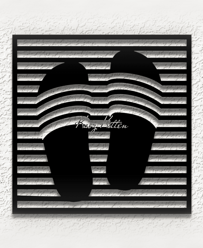 optical illusion beach sanda WALL ART HOME DECORd.stl 3d model