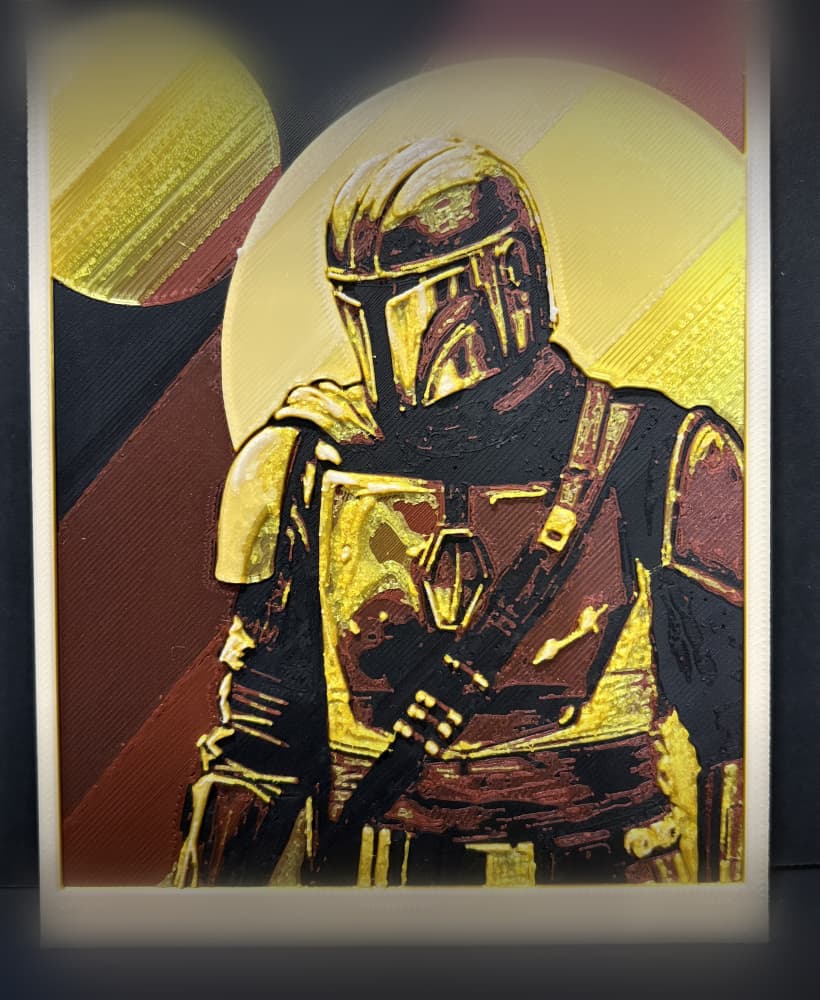 Mandalorian Chroma Canvas Print 3d model