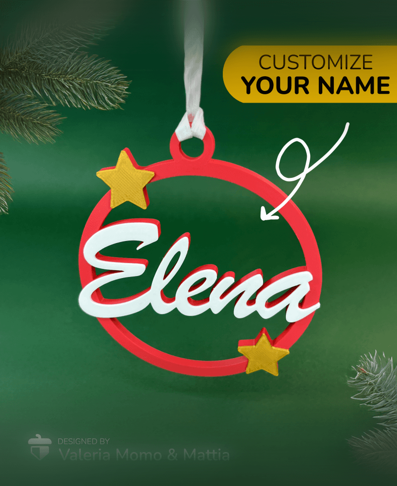 Christmas Decoration (#1) Your Name, Xmas Ball, Gift 3d model