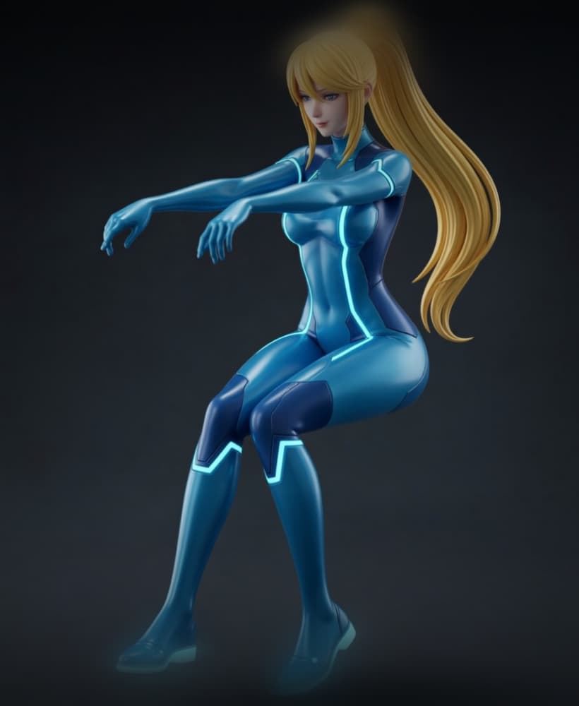 Zero Suit Samus Monitor Pal 3d model