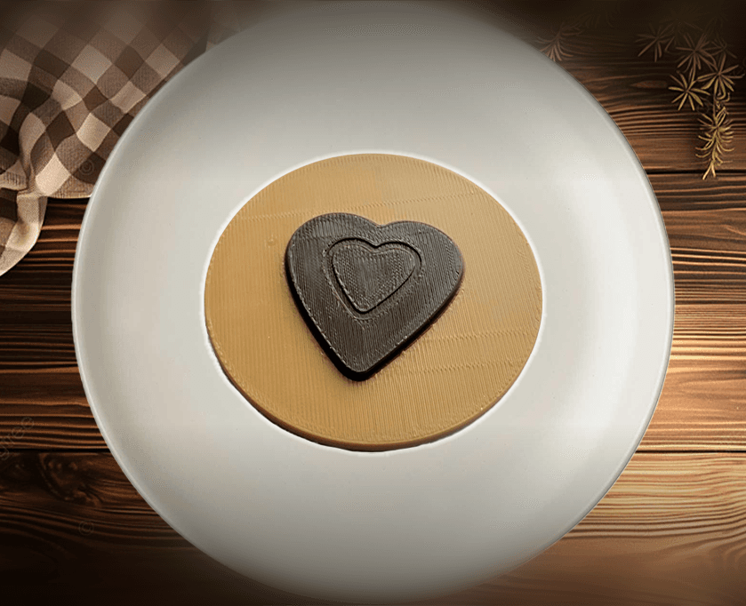 Peanut Butter Chocolate Heart Cookie Valentine Day 3d model