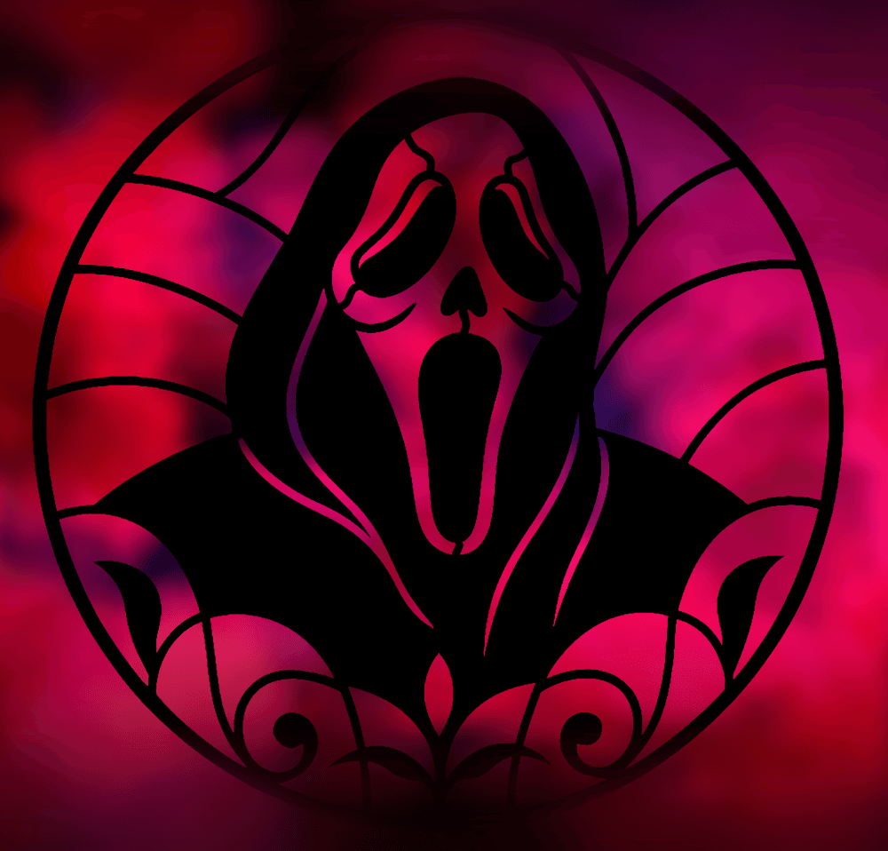 Scream for stained glass resin DIY or wall decor 3d model