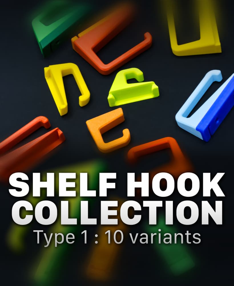 EZPZ Shelf Hook Collection // Type 1 3d model
