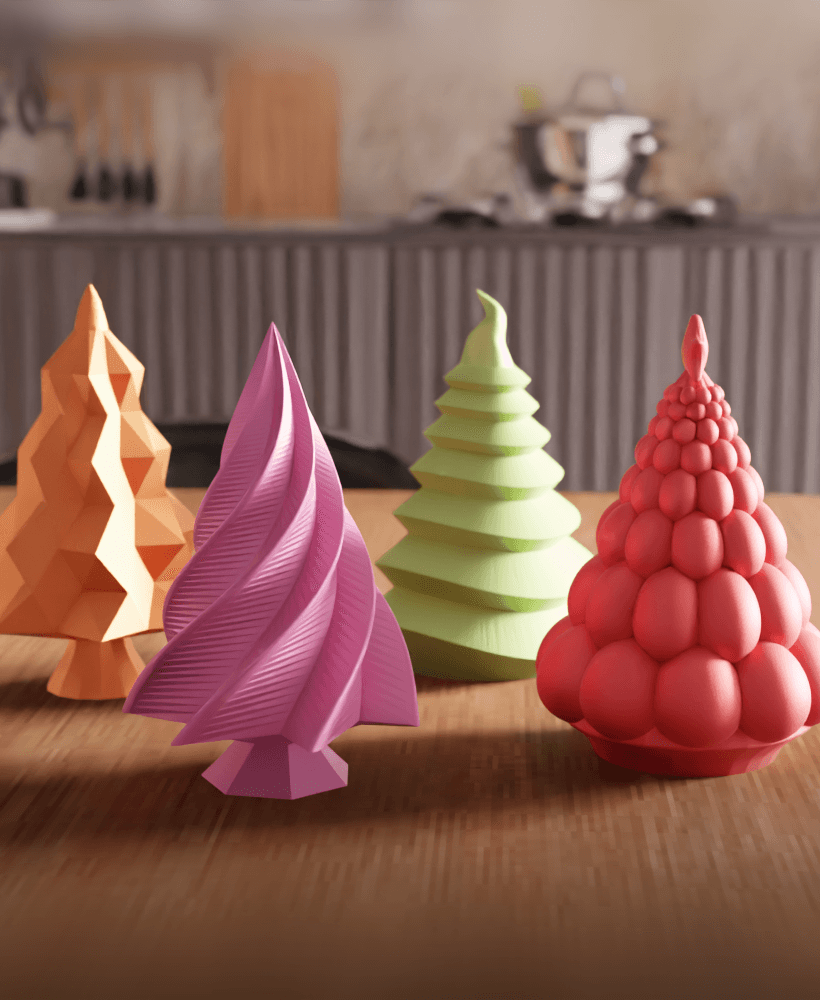 Abstract Christmas Tree Collection 3d model
