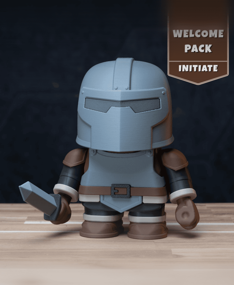 Kiln Initiate Knight - Welcome Pack Chunkable Kit | No Supports, No AMS, No Glue 3d model