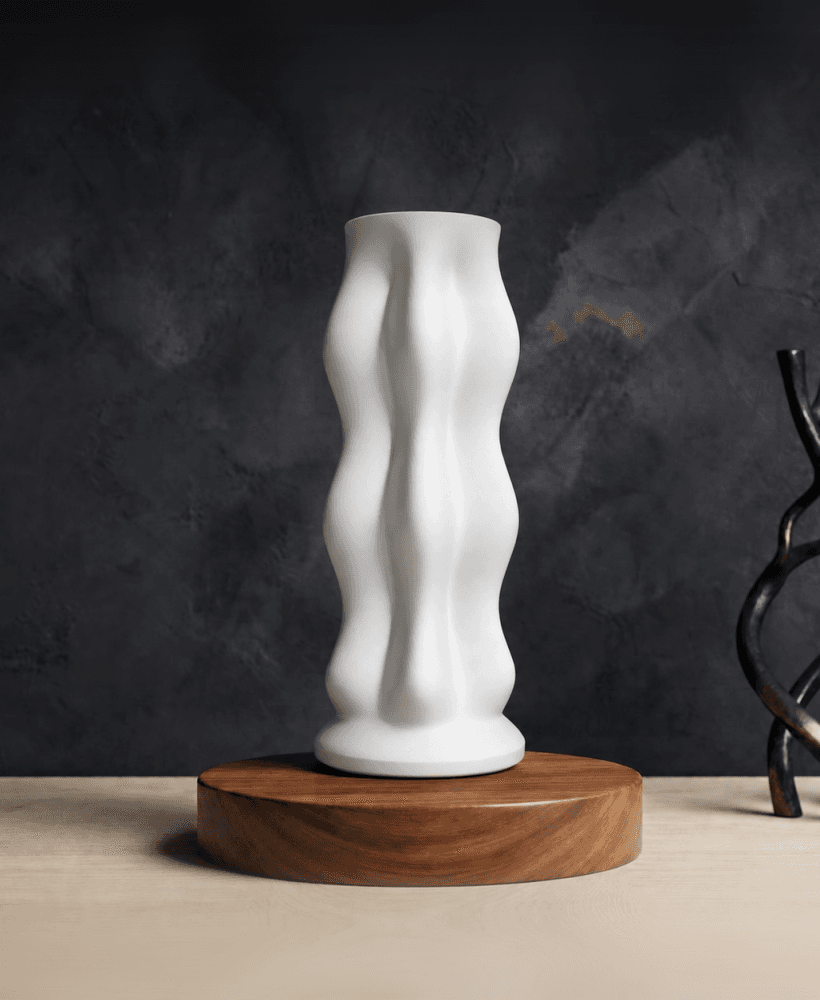 Vase Vagues Blanc 3d model