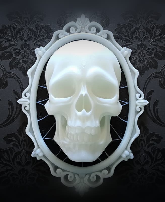 Halloween Skull Cameo-Type Wall Decoration 3d model