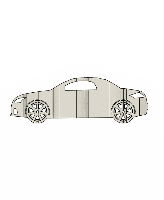 Audi TT 3D Car Flip Art Desk Display 3d model