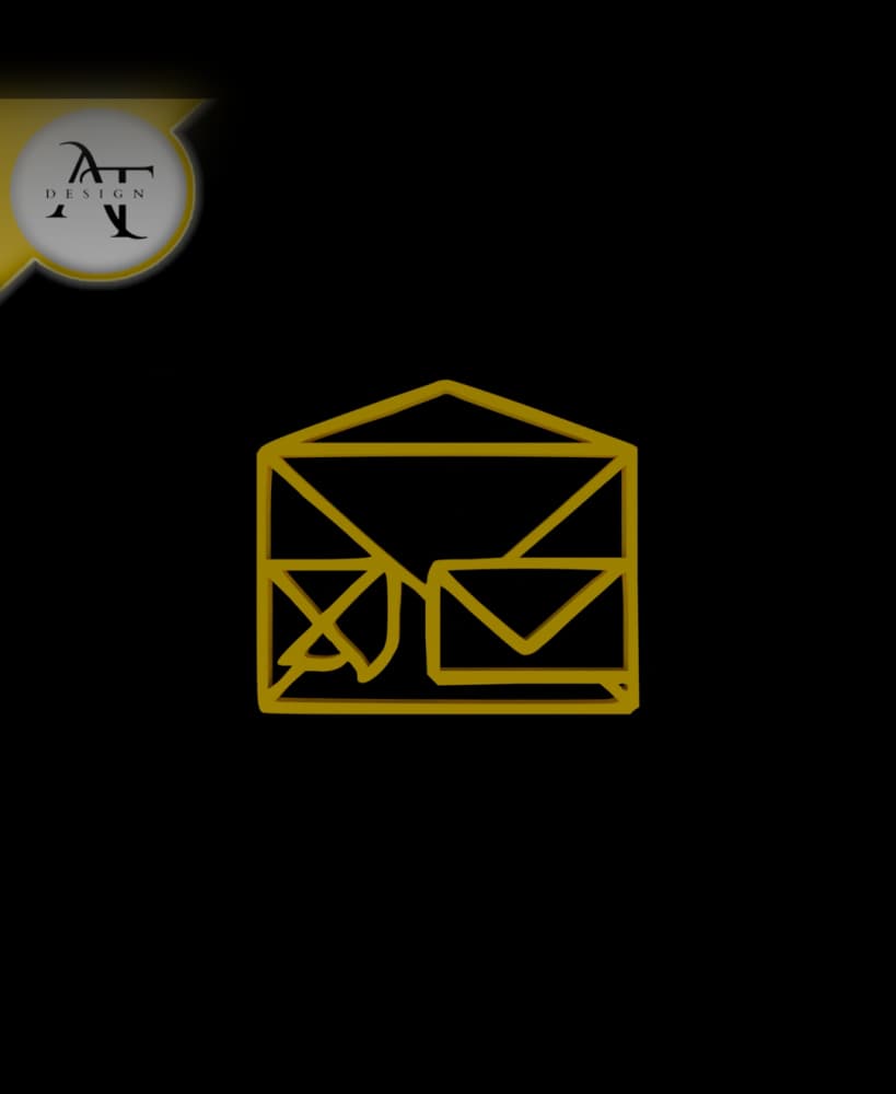 Simple Letter Symbol - 2D Art 3d model