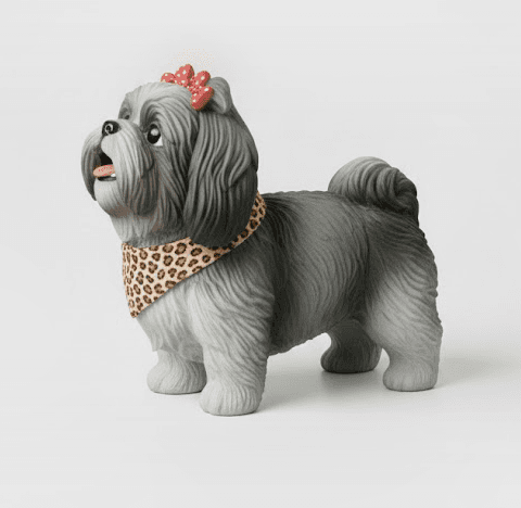 Shih Tzu Dog Decor 3d model