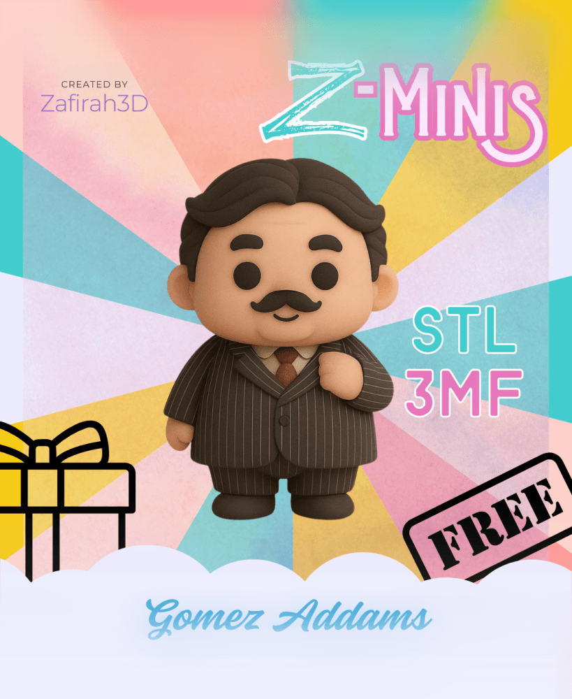 Z-MINIS GOMEZ ADDAMS FOR FREE 3d model