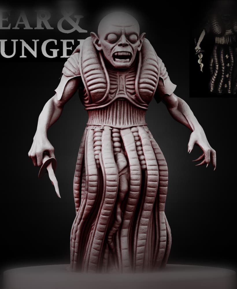 FEAR AND HUNGER HAG TABLETOP D&D RPG miniature figurine – scale STL Fan Art 3d model