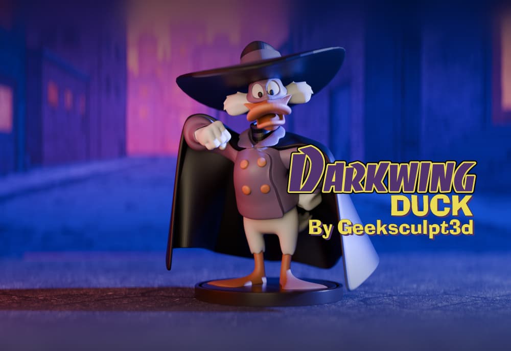 Darkwing Duck-Inspired Figurine - Custom Collectible Art 3d model