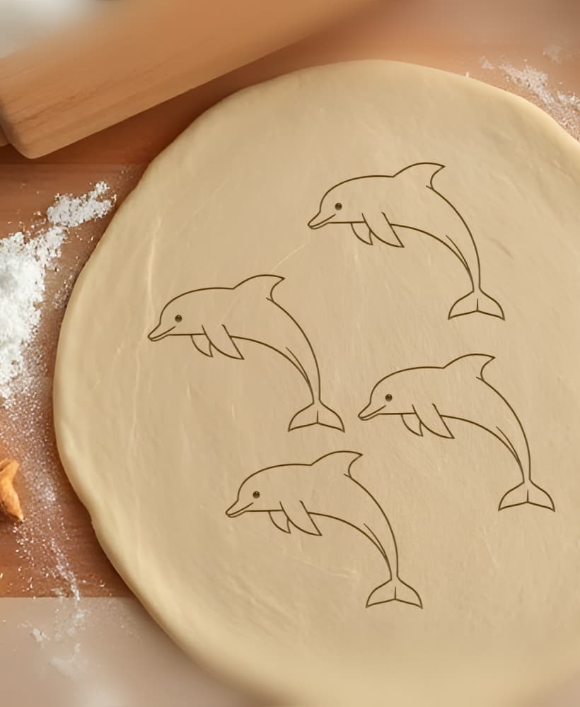 Dolphin Cookie Cutter, Biscuit Cutter 3d model