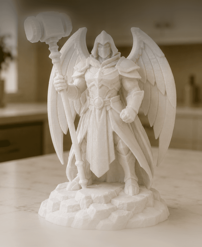 Winged Hammer Paladin STL 3d model