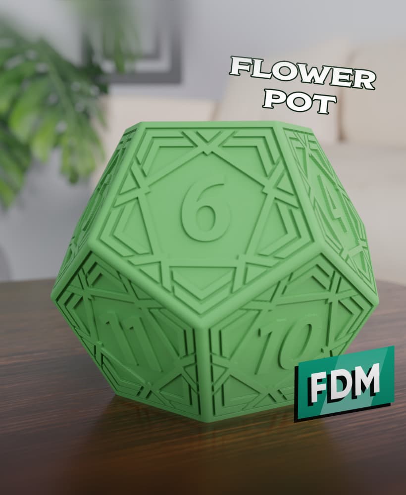 RPG - D12 Flower Pot 3d model