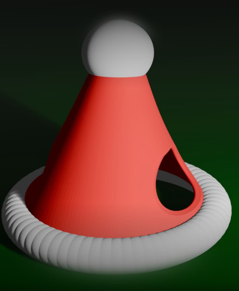 Christmas Hat For Cats! 3d model