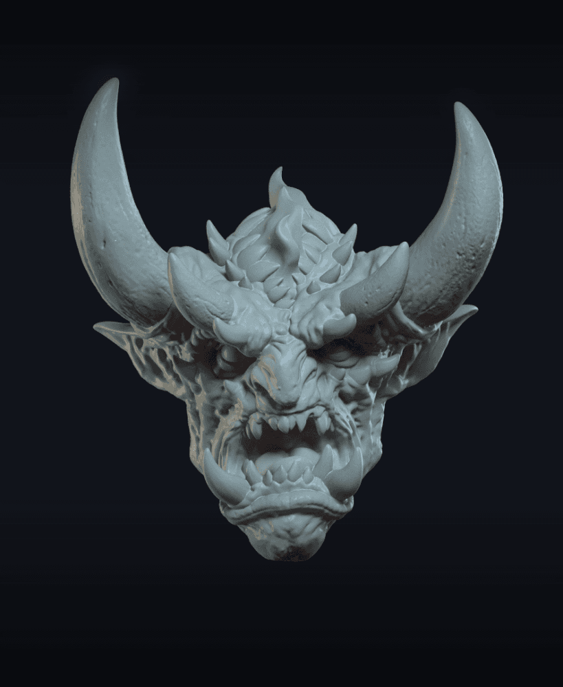 Voczyrath v1 (actiong figure head) 3d model