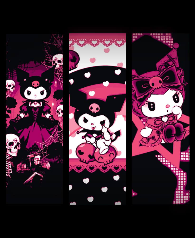 Fan art bookmarks celebrating the dark fun character from Hello Kitty - Kuromi 3d model