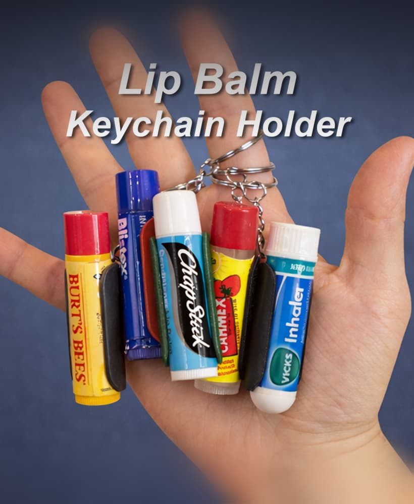 Universal Lip Balm Keychain Holder 3d model