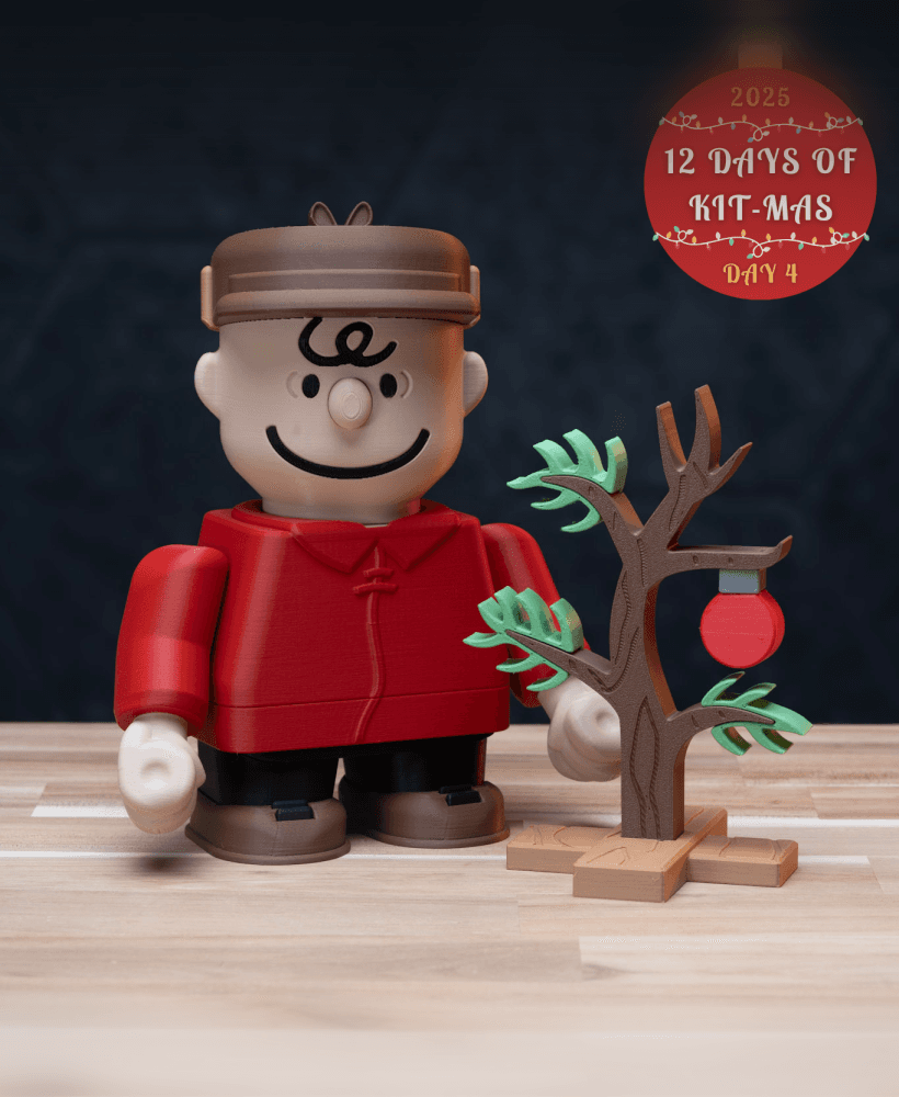 Christmas Charlie Chunk - Charlie Brown Kit | No Supports, No AMS, No Glue 3d model