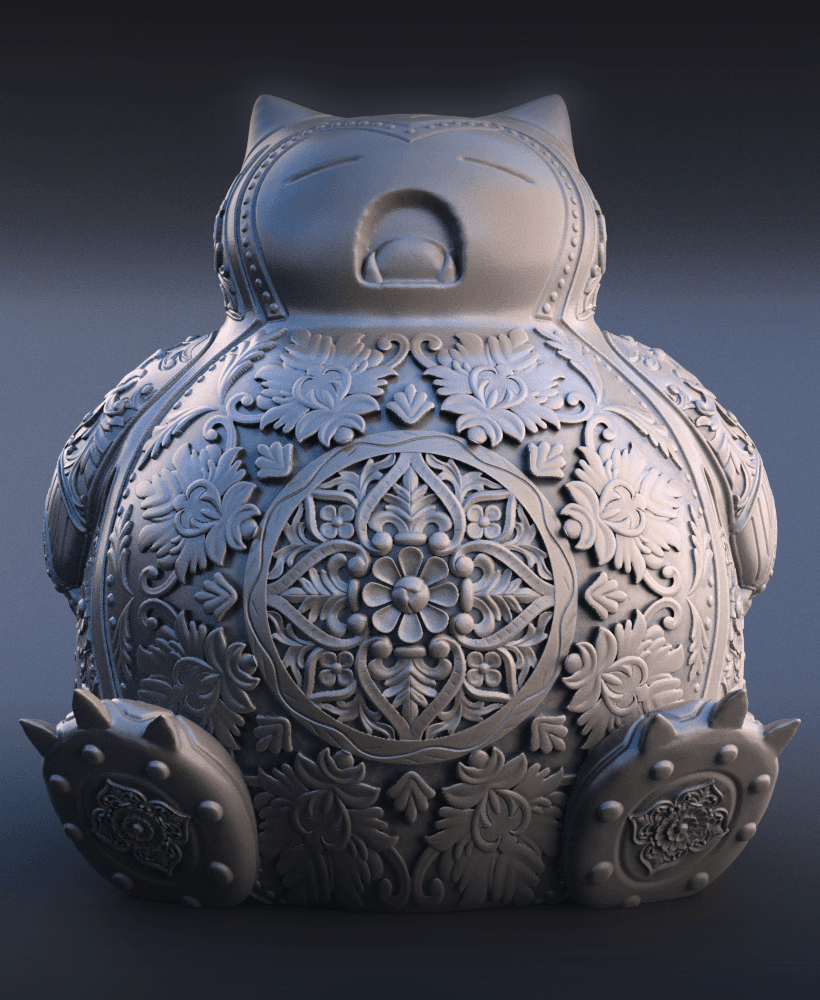 143. Snorlax - Basic & Ornamental 3d model