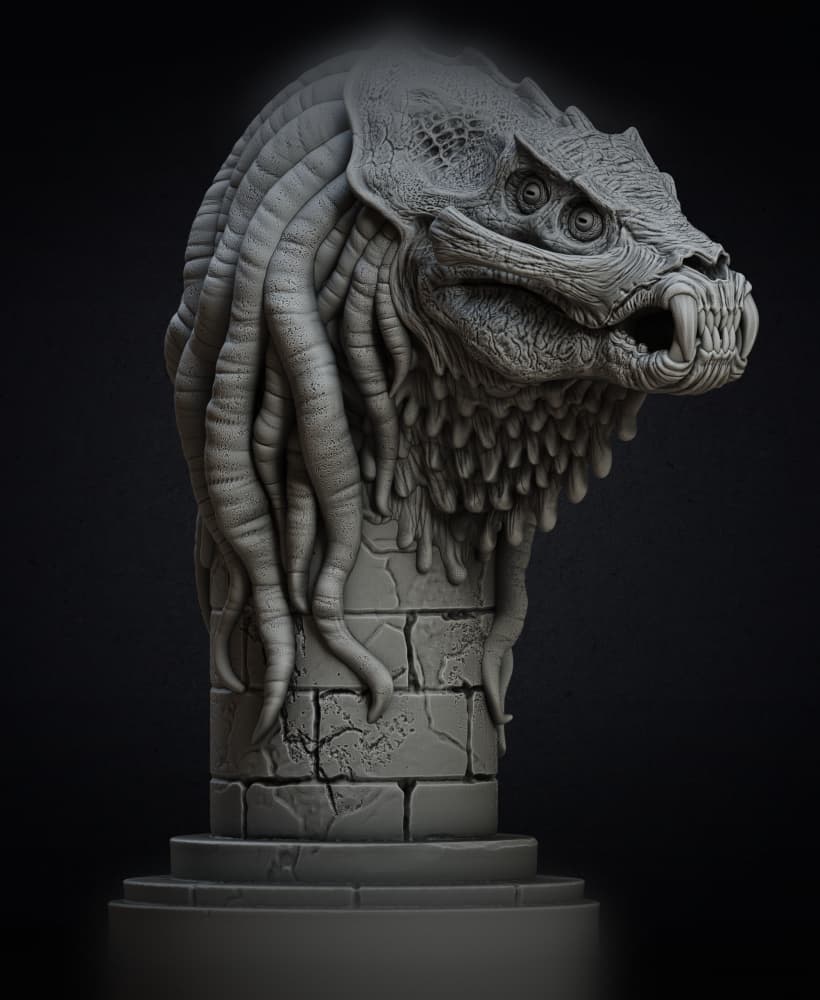 Sammael bust - Hellboy (Pre-Supported) 3d model