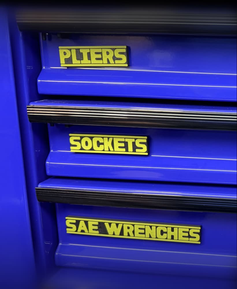 Complete Toolbox Organization (116+ Labels) | Style D | R7Makers 3d model