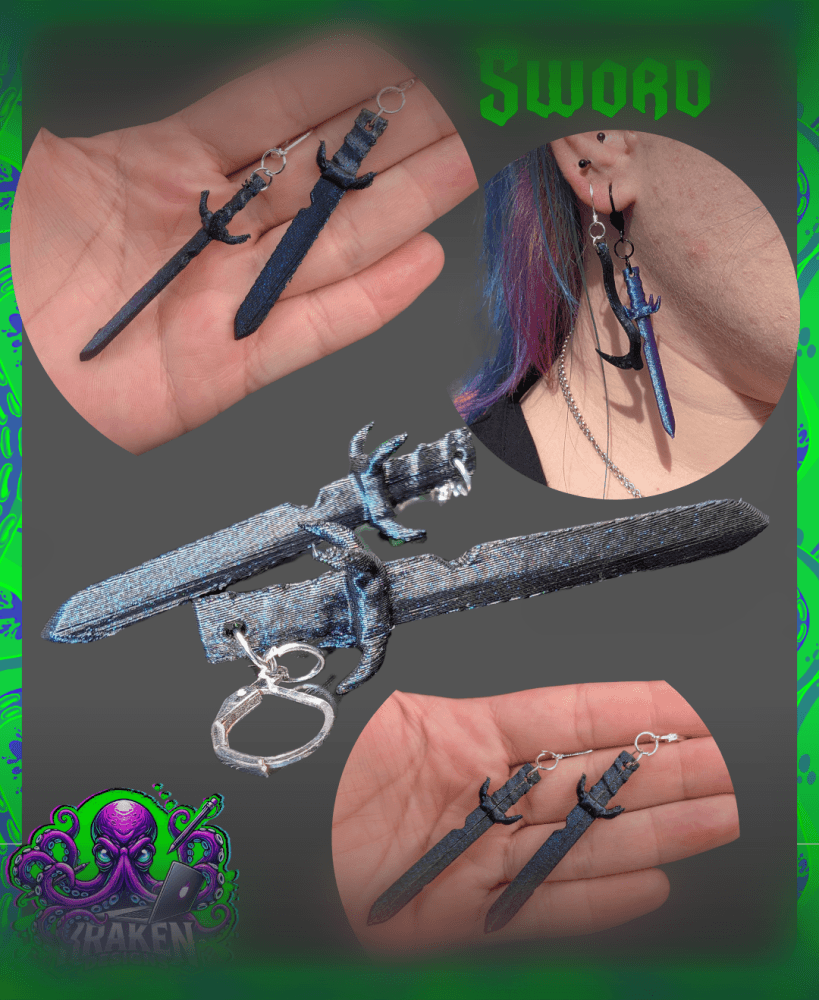 Sword Earring 3d model