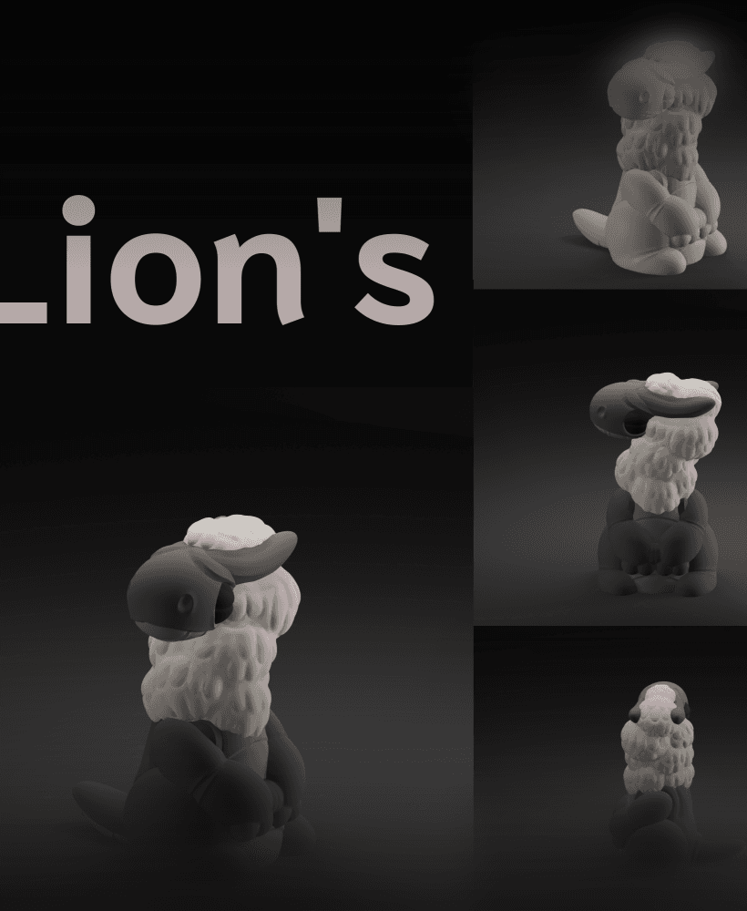 lions mane .stl 3d model