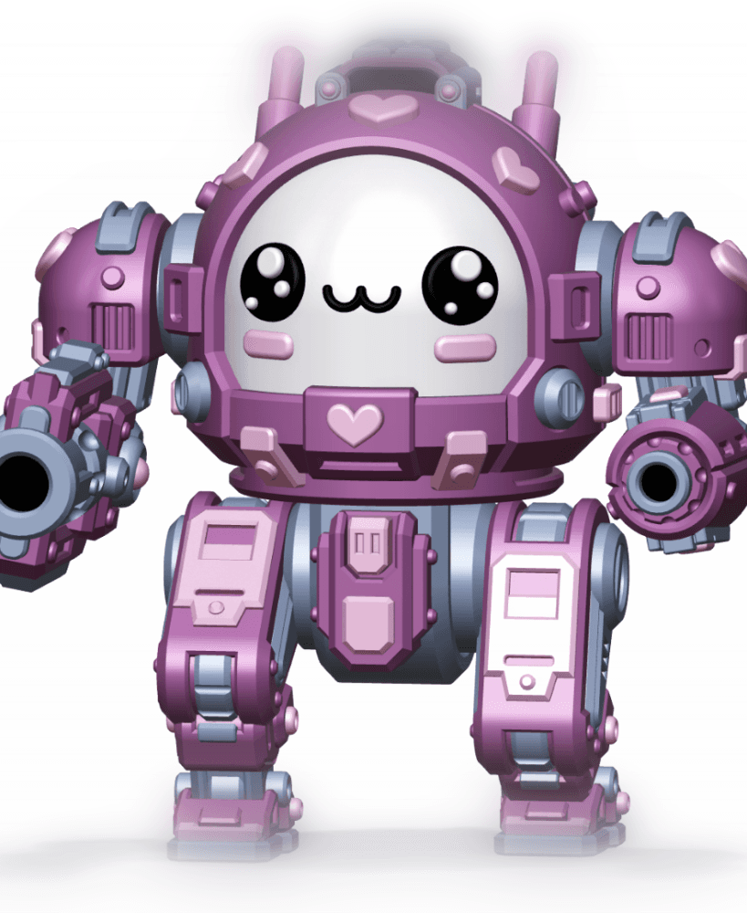 UWU Strike Force Lover Cute Mech Tabletop Wargame Miniature STL 3d model