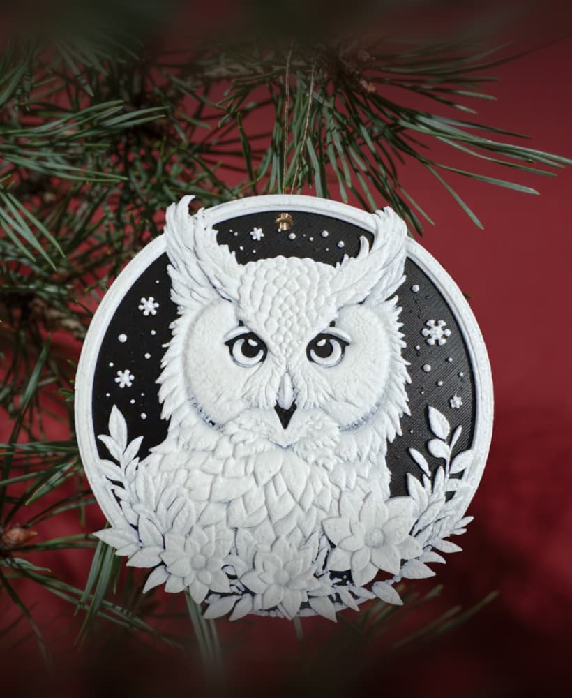Christmas Owl Decoration 3d model