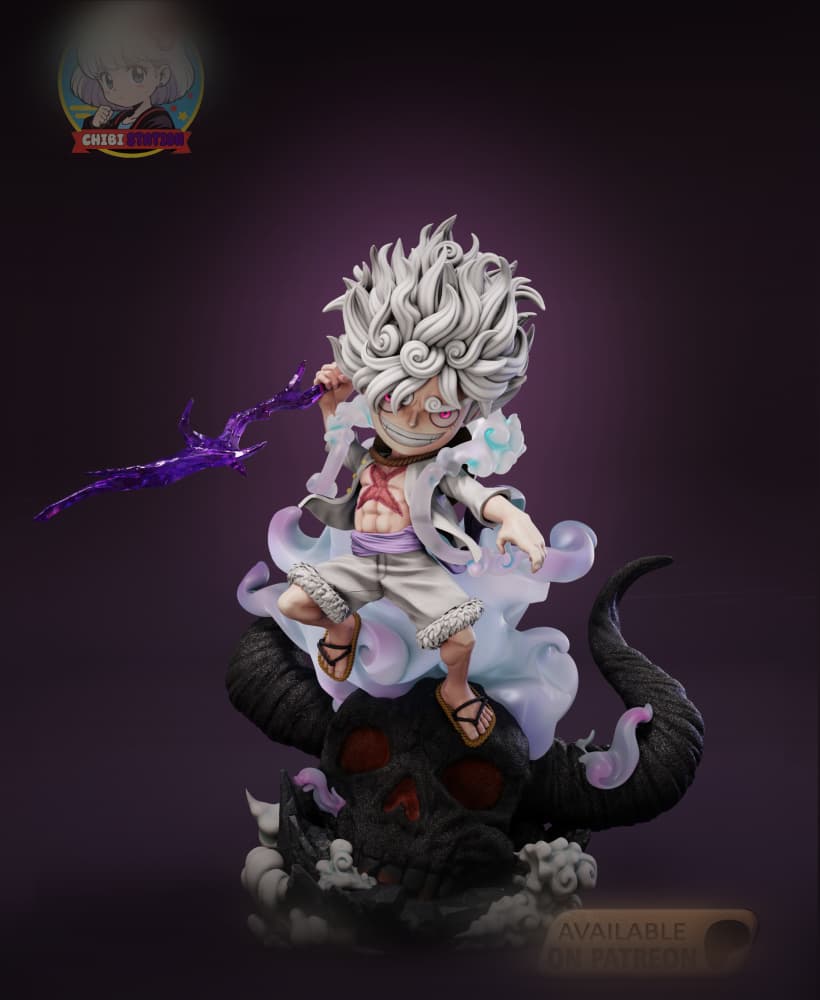 Luffy Gear 5 One Piece Chibi - Premium Collectible 3d model