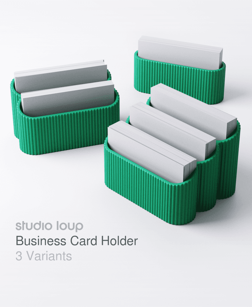 Business Card Holder (Three Variants) 3d model