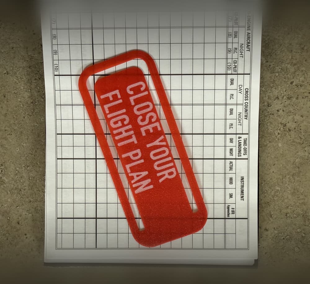 Close Your Flight Plan Reminder Bookmark 3d model