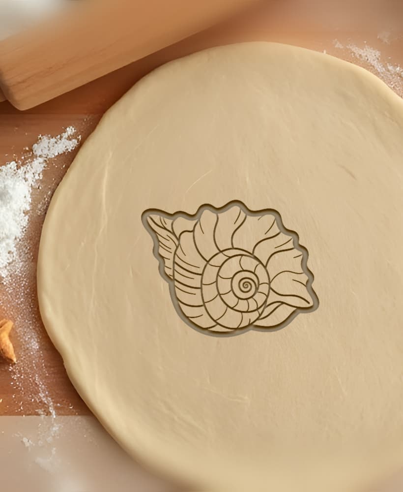 Seashell Cookie Cutter, Biscuit Cutter 3d model