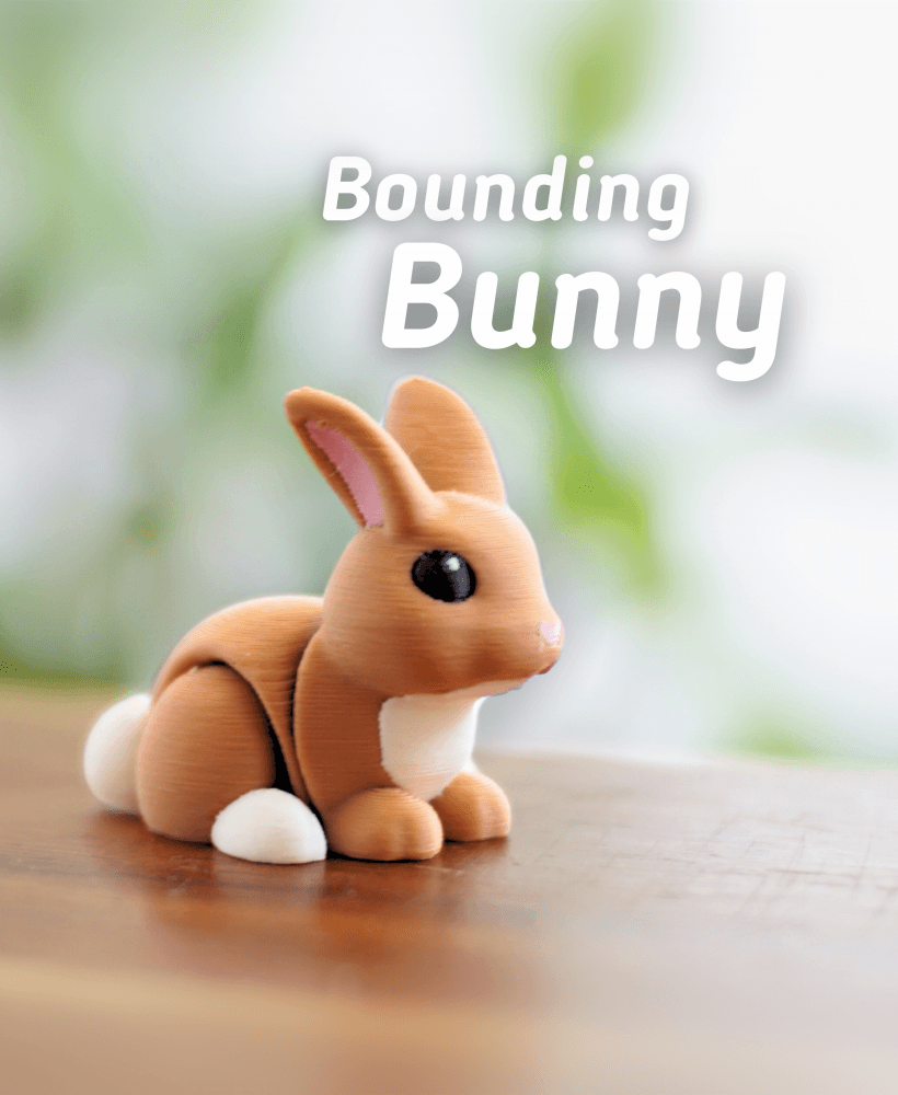 Bounding Bunny - Articulated Fidget Bunny - Ludo Flexy 3d model