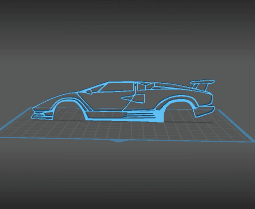 Lamborghini - Countach LP500 Wall Art 3d model