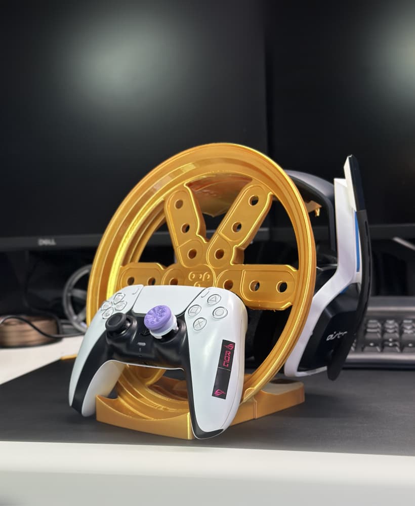 Wheel Controller and Headset Stand - Thangs Edition 3d model