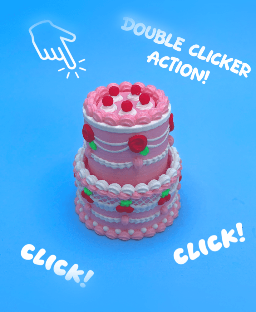 2 Tiered Vintage Cake Double Fidget Clicker! 3d model